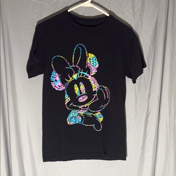 Disney Tops - Disney Black Short Sleeve Tee with Minnie Mouse Design